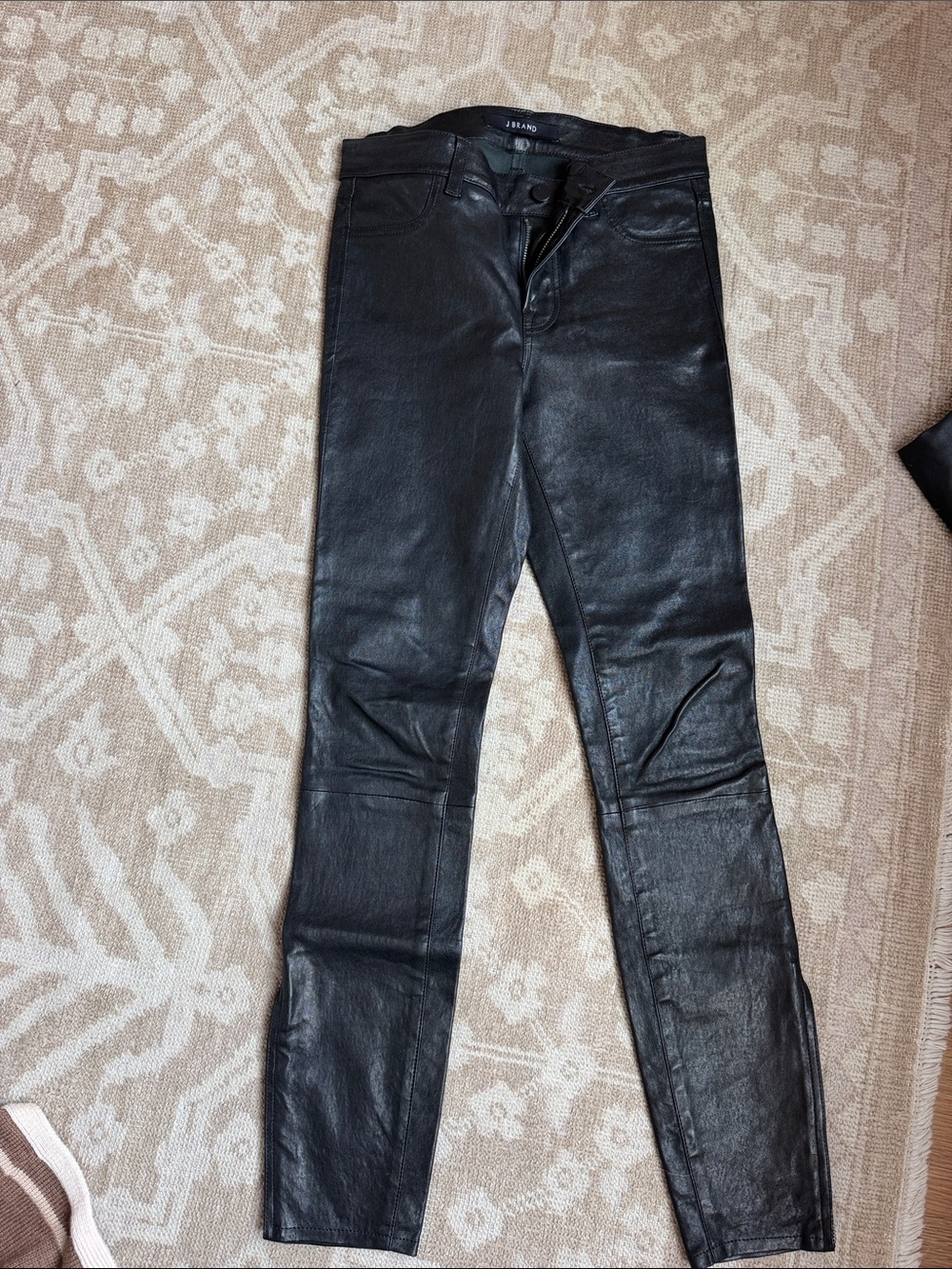 J Brand Black Leather Skinny Jeans